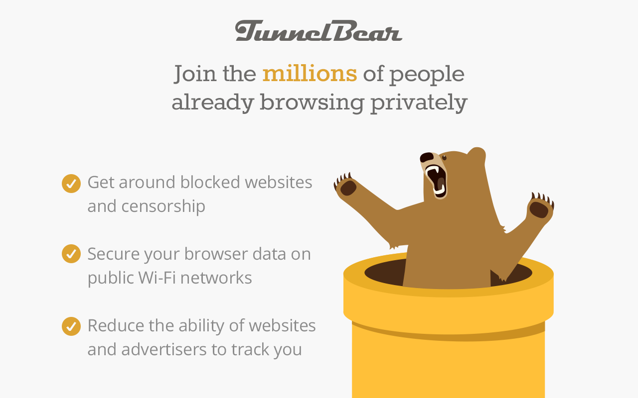 TunnelBear VPN 插件截图