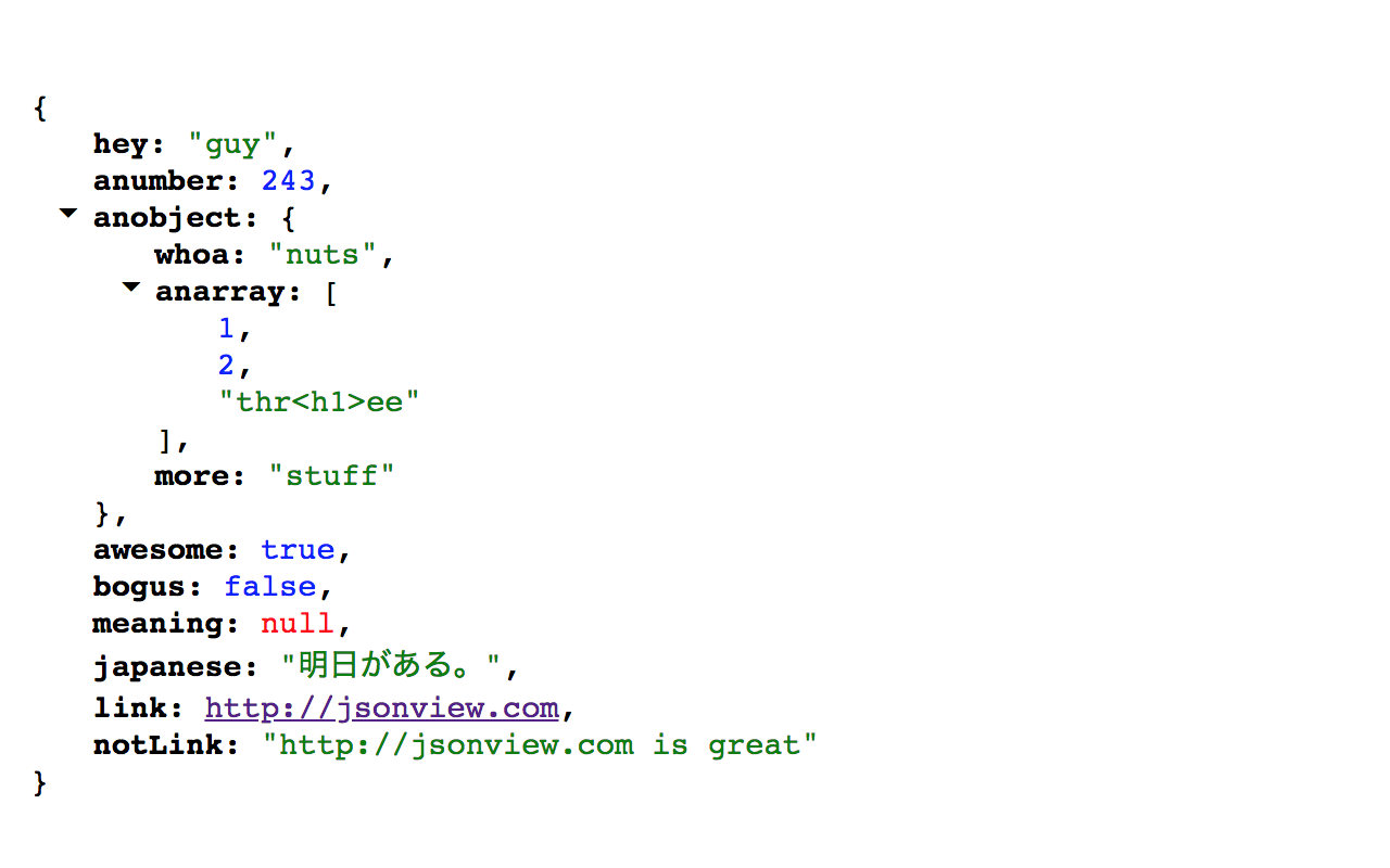 JSONView 插件截图