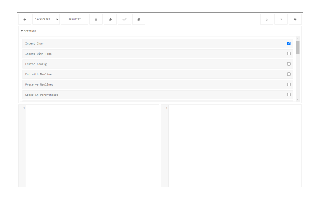 Code Beautifier (JS, CSS, HTML) 插件截图