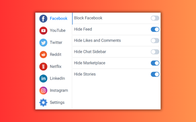 UnDistracted – Hide Facebook, YouTube Feeds 插件截图