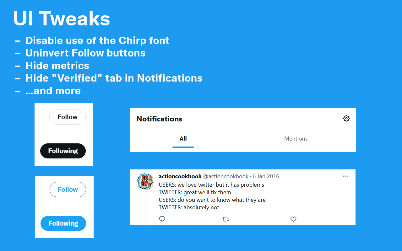 Control Panel for Twitter 插件截图