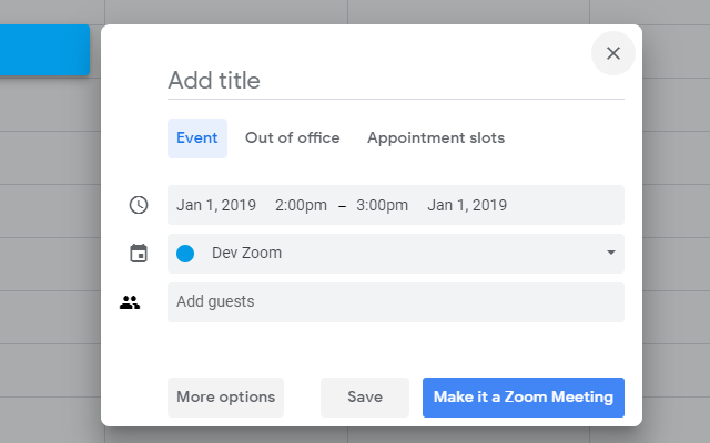 Zoom Chrome Extension 插件截图