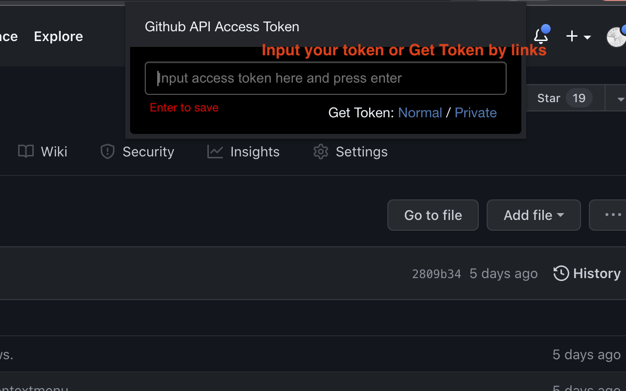 GitZip for github 插件截图