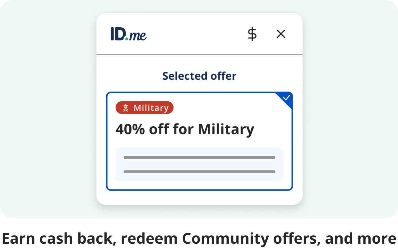 ID.me Shop: Exclusive Community Discounts 插件截图