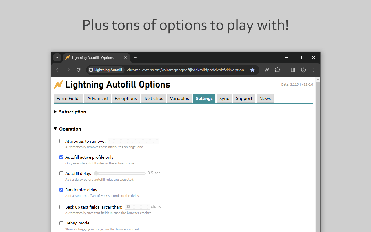 Lightning Autofill 插件截图