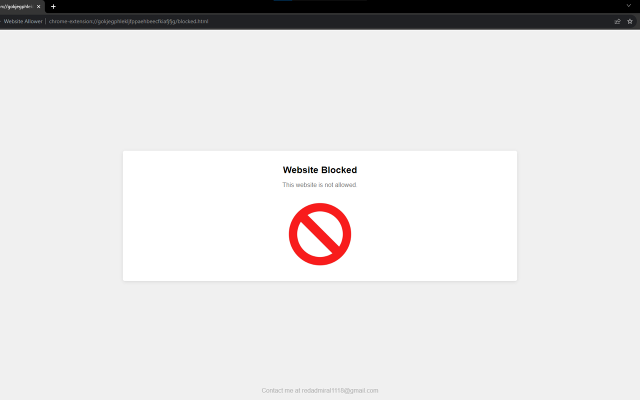 Website Allower 插件截图