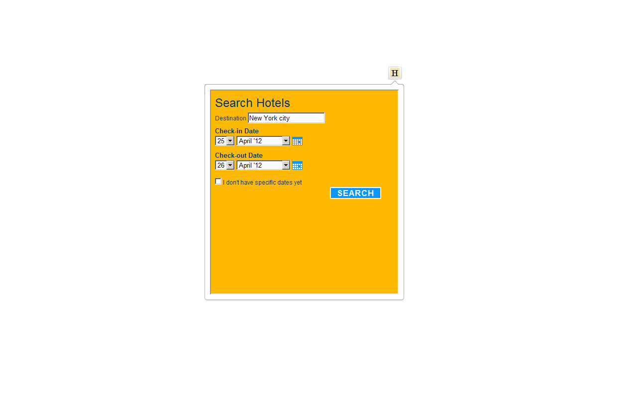 Hotel Search Extension for Booking.com 插件截图