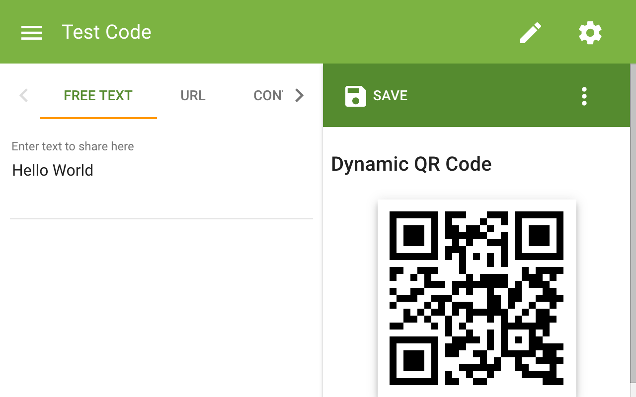 The QR Code Extension 插件截图
