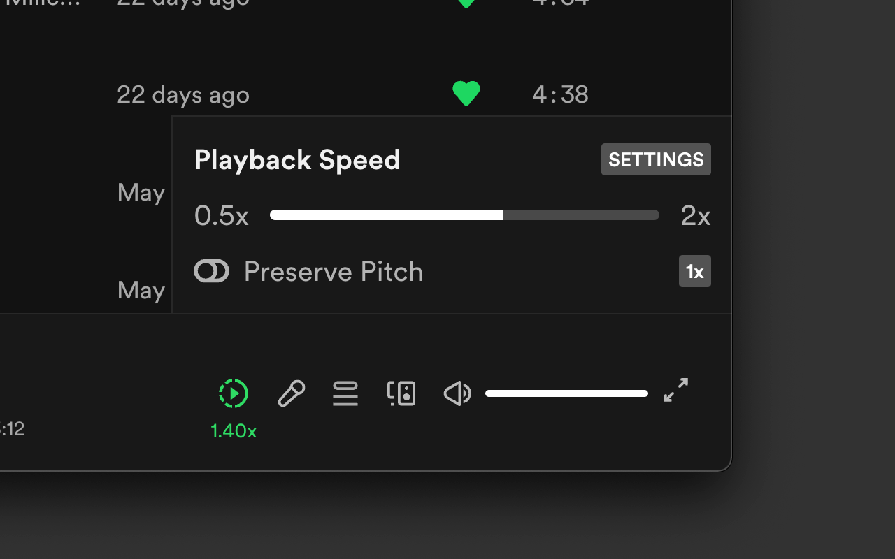 Spotify 播放速度 插件截图