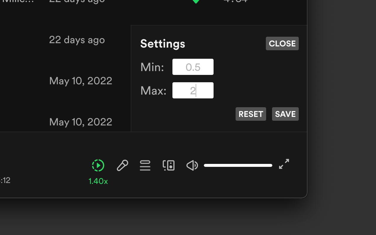Spotify 播放速度 插件截图